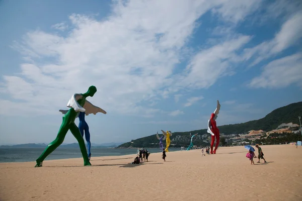 Provincie Guangdong, shenzhen meisha beach sochařství — Stock fotografie