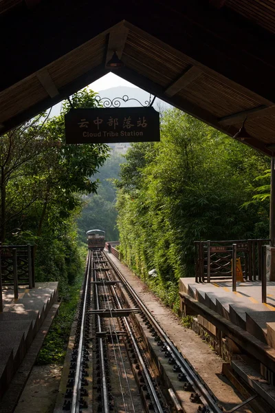 Shenzhen stad, guangdong provincie, Oost-dameisha jungle tram lijn 1 station — Stockfoto