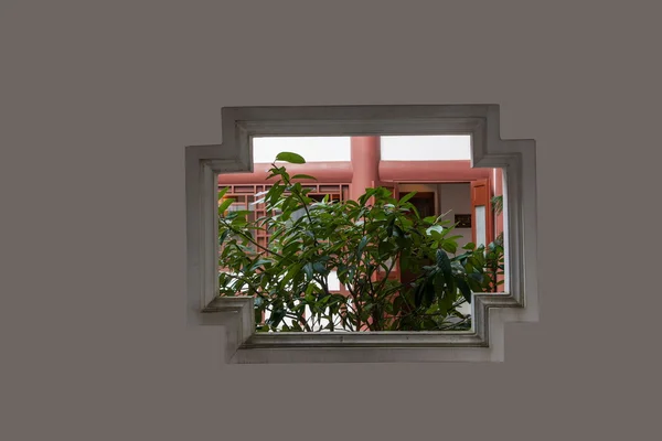 Місто Шеньчжень, провінція Гуандун, Сходу dameisha huaxing храму стіни вікно садівництво — стокове фото