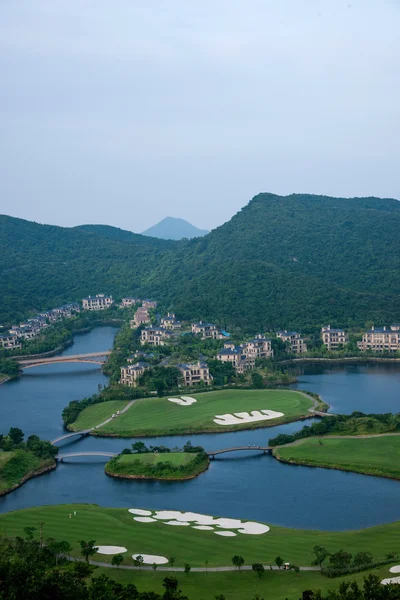 Shenzhen stad, guangdong provincie, Oost-de golfbaan van de vallei van de wind van dameisha — Stockfoto