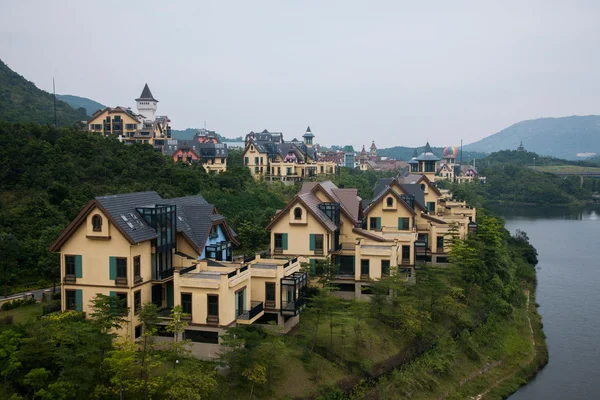 Shenzhen City, Provincia de Guangdong, East Dameisha Tea Stream Valley inmuebles de lujo villa construcción —  Fotos de Stock