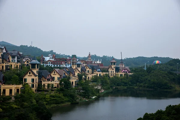 Shenzhen City, Guangdong Province, East Dameisha Tea Stream Valley luxury real estate villa construction — Stock Photo, Image