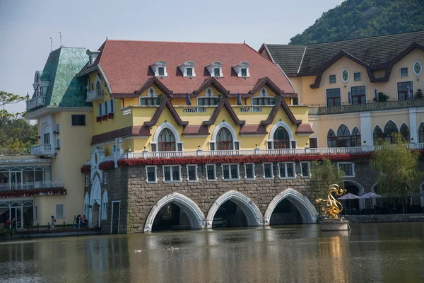 Shenzhen city, guangdong Eyaleti, Doğu dameisha çay akarsu Vadisi Interlaken otel grubu f — Stok fotoğraf