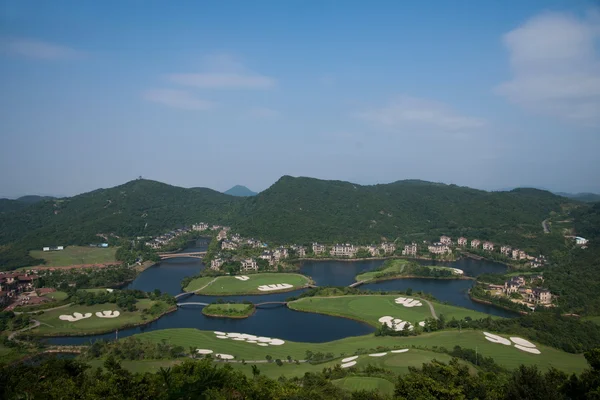 Kota Shenzhen, Provinsi Guangdong, Dameisha Timur Lapangan Golf Lembah Angin — Stok Foto