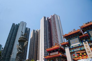 Kowloon, hong kong wong tai sin temple grup aşağıda