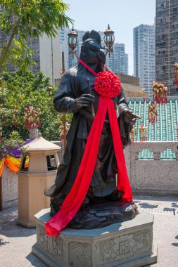 Kowloon, hong kong wong tai sin temple zodyak bakır heykeli