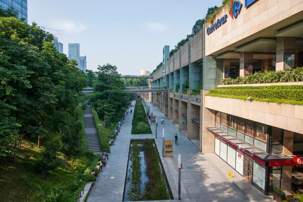 Shenzhen, guangdong huafu yol sokak — Stok fotoğraf