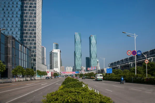 Shenzhen, guangdong huafu väg gata — Stockfoto