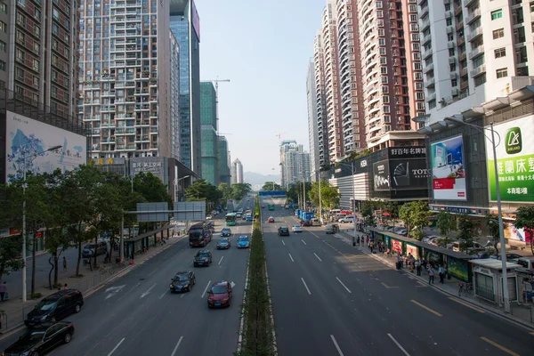 Shenzhen, Guangdong Huafu Road street — Stock Photo, Image