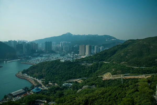Ocean Park Hong Kong Ocean Park Tower Marine Park y con vistas al Mar del Sur de China en — Foto de Stock