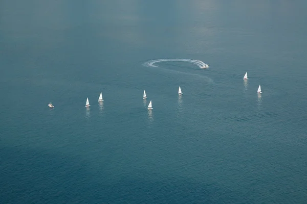 Hong kong ocean park mit blick auf repulse bay segeln wettbewerb — Stockfoto