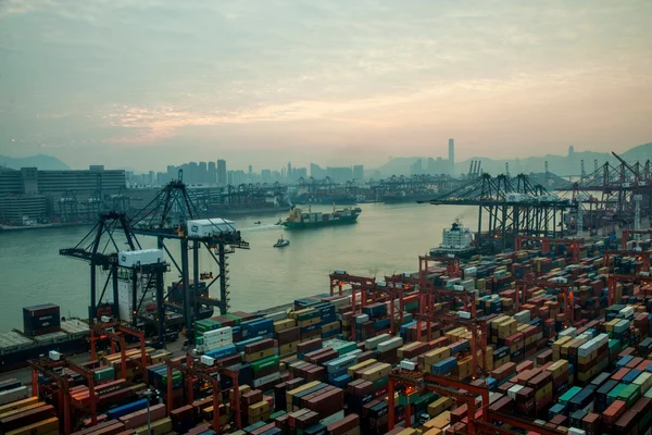 Hong kong kontejnerového terminálu — Stock fotografie