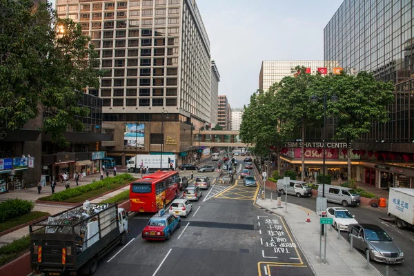 Victoria Harbor in Hong Kong Tsim Sha Highway Street — Stock Photo, Image