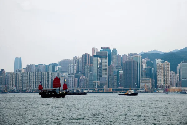 Victoria bay, kowloon, Hongkong — Stockfoto