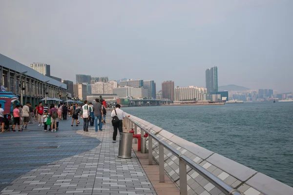 星のビクトリア湾、九龍、香港アベニュー — Stockfoto