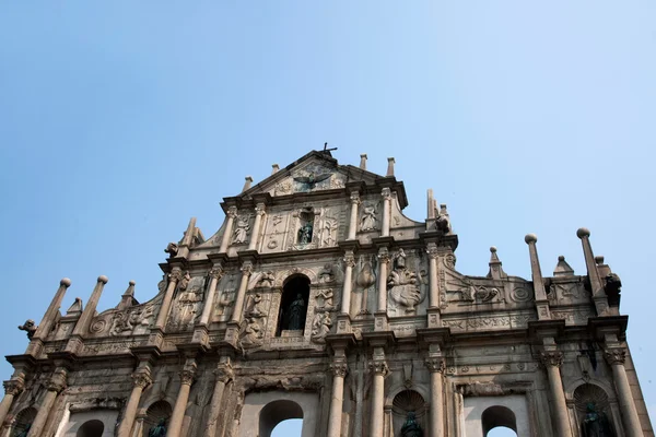 Les célèbres bâtiments historiques de Macao ", trois de Saint-Paul ." — Photo
