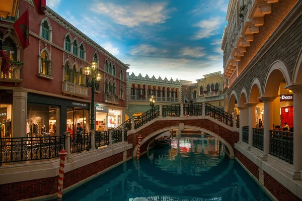 Casino no Venetian Macau Commercial Street Brook — Fotografia de Stock