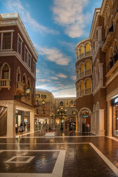 Venedik Makao ticari sokak Casino — Stok fotoğraf