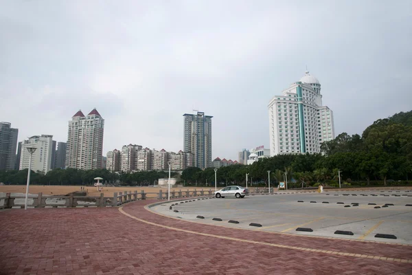 Ciudad de Zhuhai, provincia de Guangdong, Zhong Ling Kok Tsui amantes de los mariscos marina aparcamiento Mirador — Foto de Stock