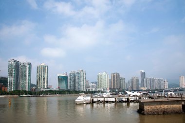 Zhuhai city, guangdong Eyaleti, orta sevgili vahşi kunduz Adası Körfez sahil sweetland