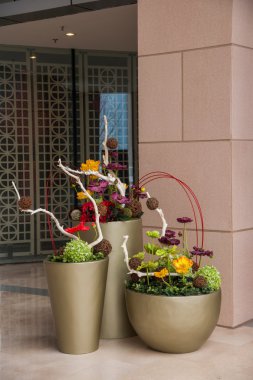 Chongqing north shore sürücü Gölü yıldız hyatt yer zemin dekorasyon kurutulmuş çiçekler