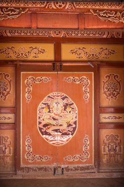 Kansu dunhuang halk Müzesi ekran duvar ejderha deseni konut