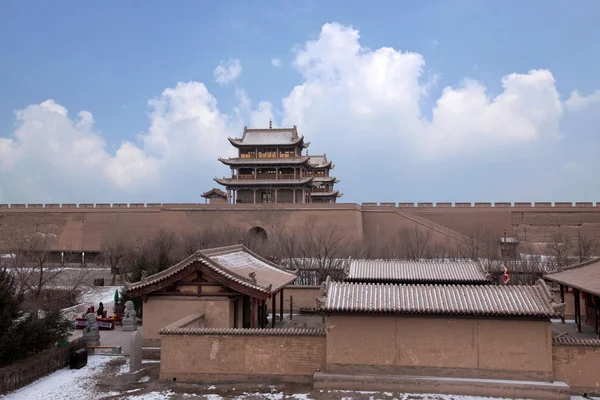 Stadt Jiayuguan in gansu große Mauer — Stockfoto