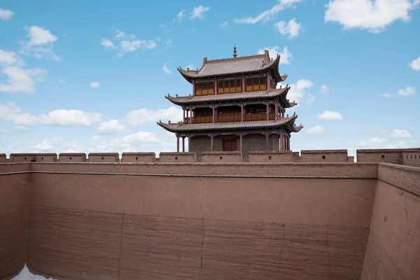 Stadt Jiayuguan in gansu große Mauer — Stockfoto