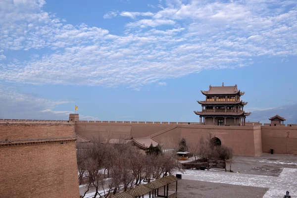 Ciudad de Jiayuguan en Gansu Gran Muralla — Foto de Stock