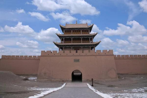 Ciudad de Jiayuguan en Gansu Gran Muralla —  Fotos de Stock