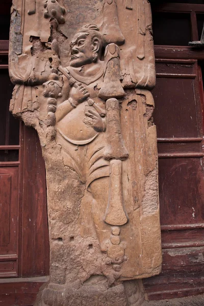Гора Тяньшуй Майцзи семь храмов Будды на дверной раме — стоковое фото