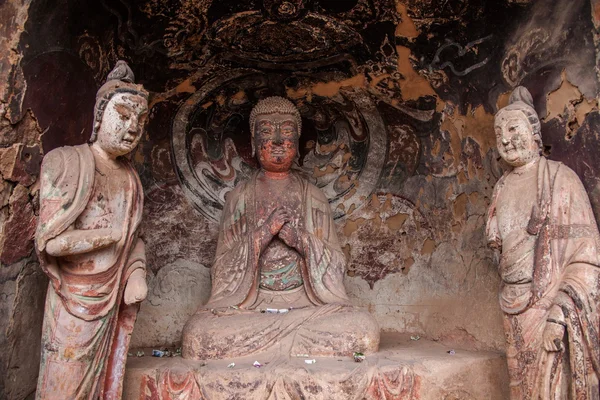 Tianshui maiji dağ Buda mağara chilbulbong — Stok fotoğraf