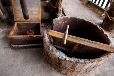 Zigong mille mètres fils ancienne sel mer bien « roulant » chambre, têtes de puits soleil mer