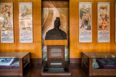 Zigong tuz Müzesi Çin tarihi malzemeler tuz çeşitli vitrin