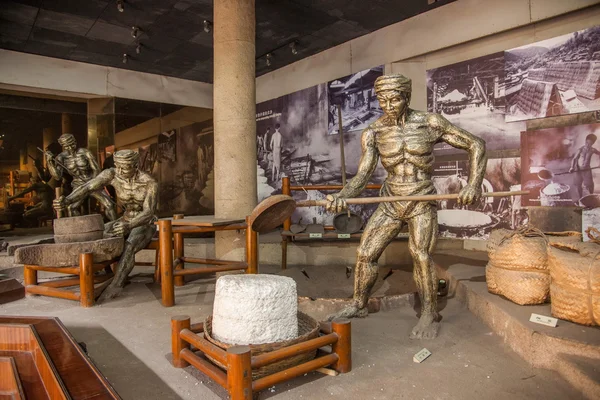 Zigong Salt Museum showcase technological process model of the ancient salt field — Stock Image Zigong Salt Museum showcase technological process model of the ancient salt field Royalty Free Stock Images