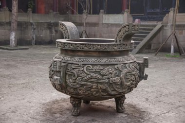 Leshan şehir, sichuan qianwei qianwei dianqian tripod dacheng Tapınağı