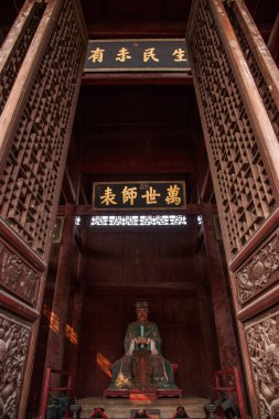 Fushun fushun county, sichuan eyaleti dacheng hall heykeli Konfüçyüs Tapınağı