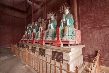 Fushun Fushun County, Sichuan Province Dacheng Temple worship hall twelve philosopher statue clipart