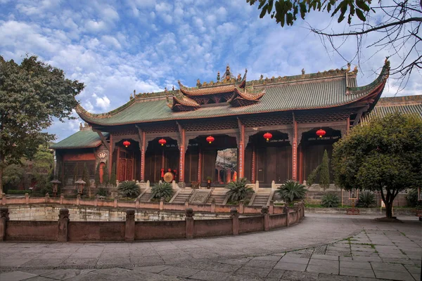 Ciudad de Leshan, sichuan qianwei qianwei dacheng templo puerta —  Fotos de Stock