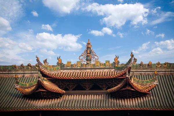 Leshan staden, sichuan qianwei qianwei dacheng temple gate — Stockfoto