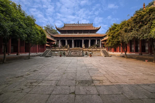 Fushun Comté de Fushun, Province du Sichuan Temple Great Hall — Photo