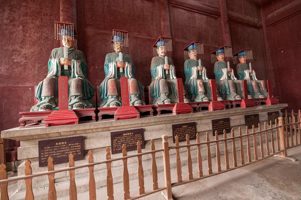 Fushun Fushun County, Sichuan Province Dacheng Temple worship hall twelve philosopher statue — Stock Photo, Image