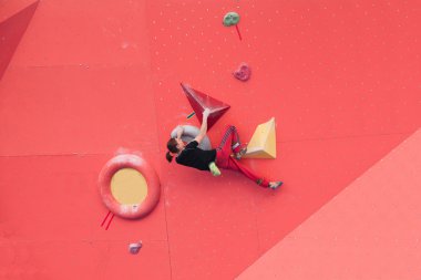 Men and women climbing race clipart