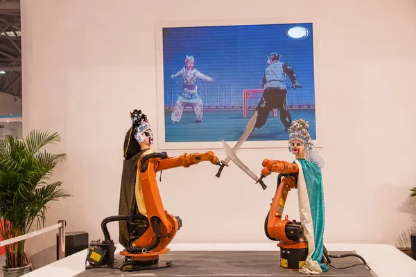 Tentoonstelling op chinese metallurgie robot show — Stockfoto