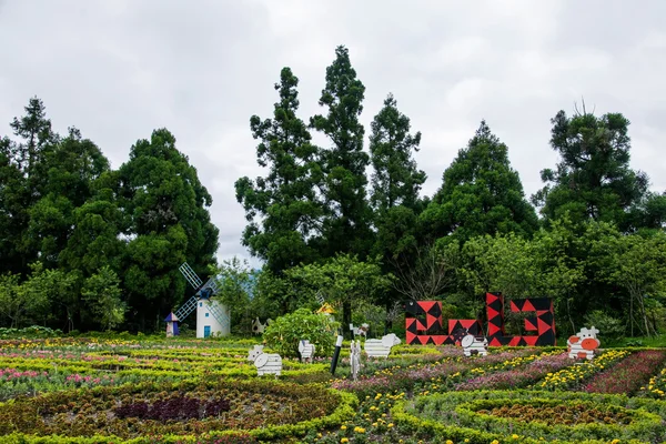 Nantou county, taiwan cingjing farm "kleiner schweizer garten." — Stockfoto