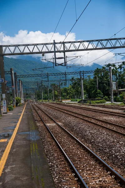 Hualien staden, hualien county, taiwan railway station webbplats under beipu — Stockfoto