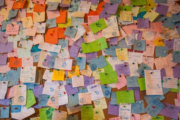 "Yehliu Geopark "Visitor Center visitors Wanli District, New Taipei City, Taiwan Message Wall — стоковое фото