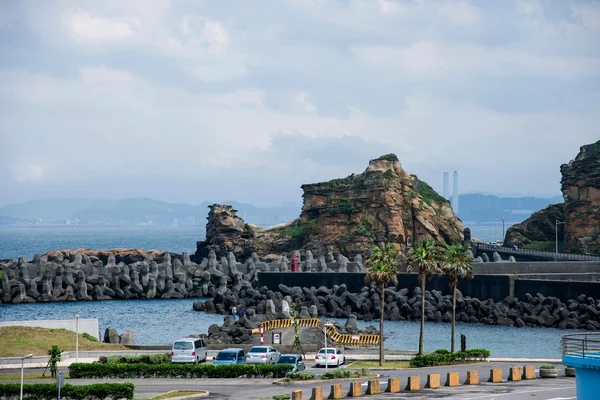 Wanli distrikt, nya taipei city, taiwan luotuofeng harbor "yehliu geopark" nästa — Stockfoto