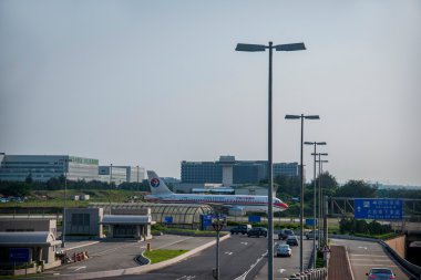Tayvan taoyuan Uluslararası Havaalanı terminal çevre yolu koridor