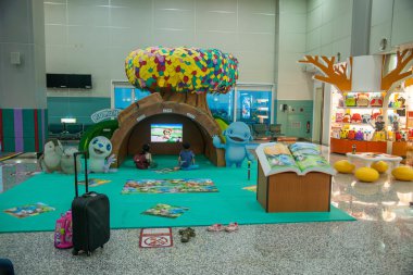 Tayvan taoyuan Uluslararası Havaalanı terminal Çocuk Bahçesi alanı